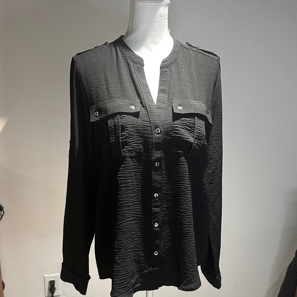 Calvin Klein Black Women's Button-Down Shirt